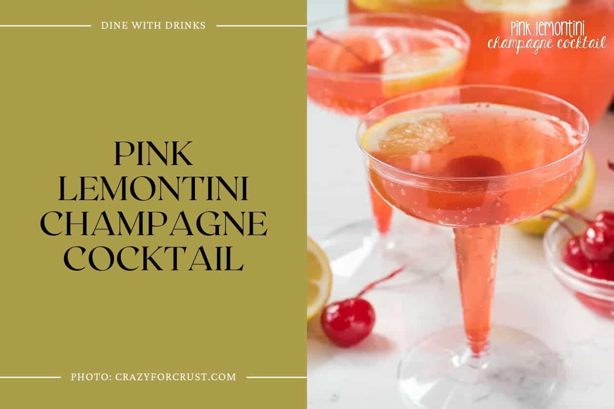 Pink Lemontini Champagne Cocktail
