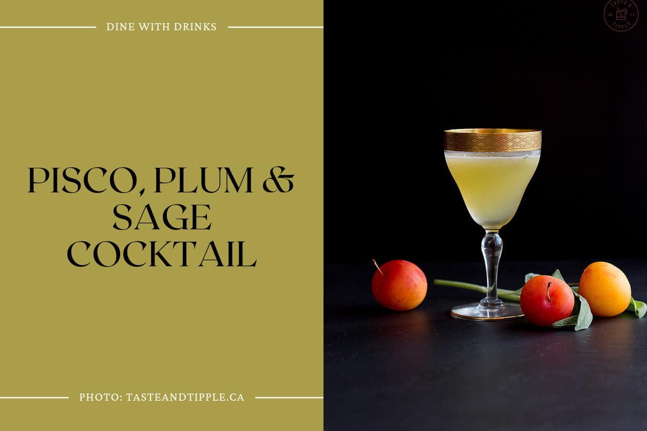 Pisco, Plum & Sage Cocktail
