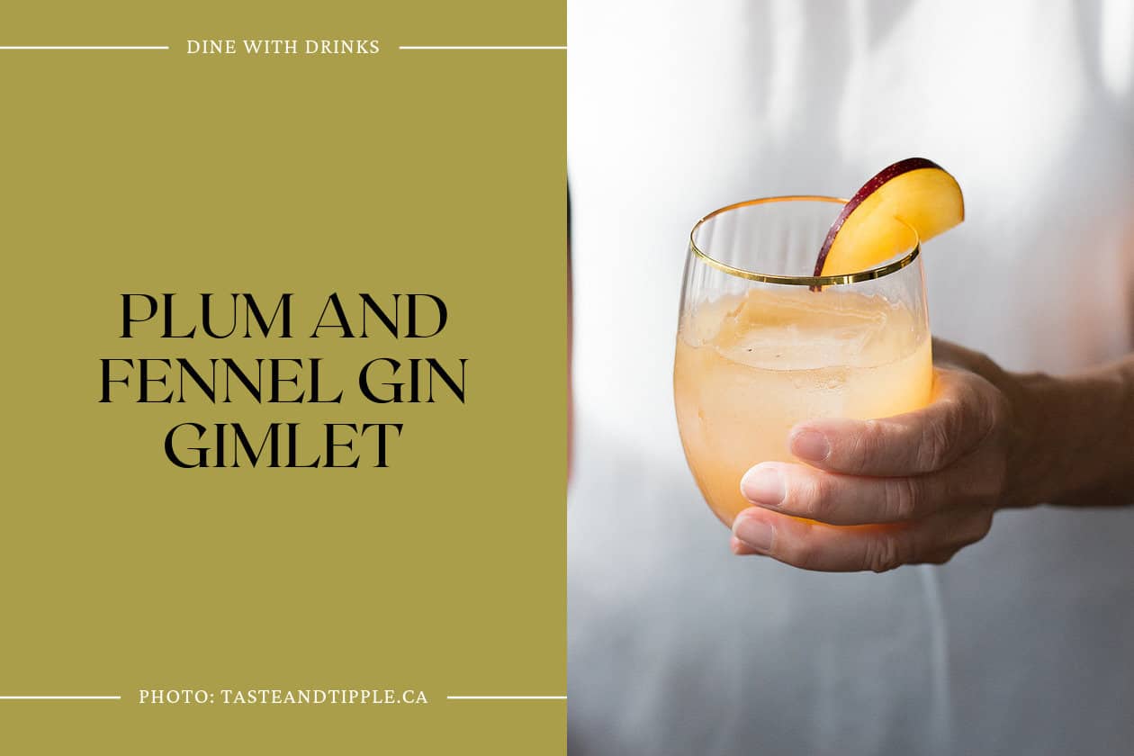 Plum And Fennel Gin Gimlet