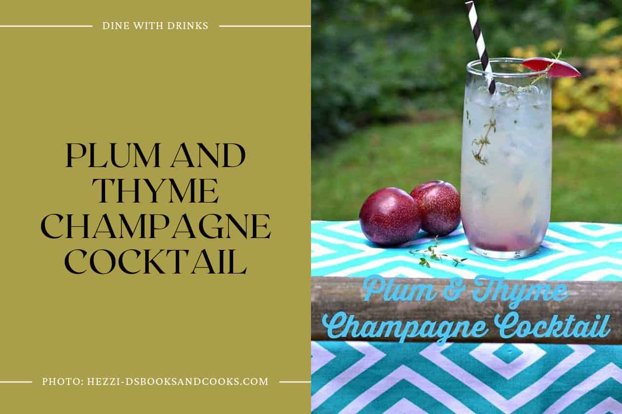 Plum And Thyme Champagne Cocktail