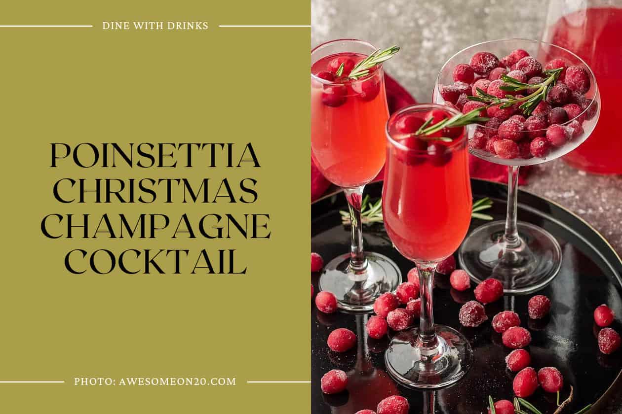 Poinsettia Christmas Champagne Cocktail