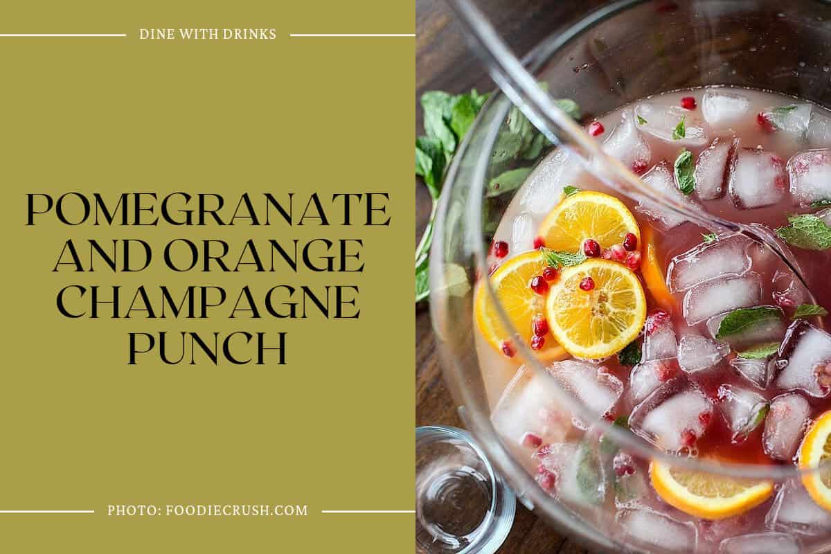 Pomegranate And Orange Champagne Punch