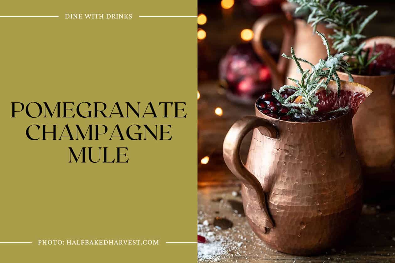 Pomegranate Champagne Mule