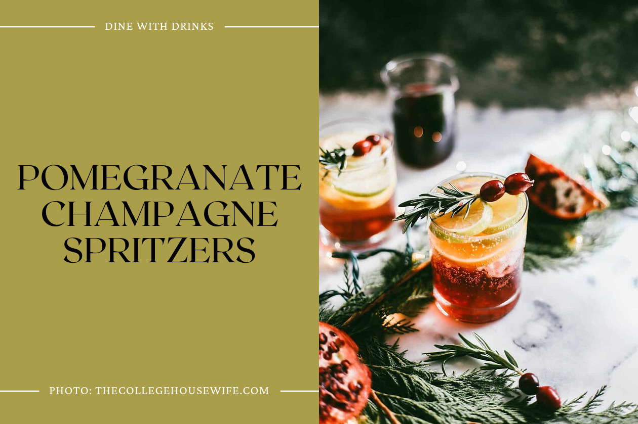 Pomegranate Champagne Spritzers