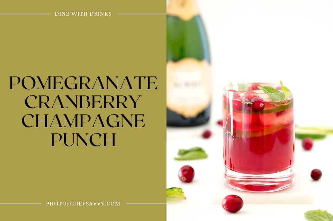 Pomegranate Cranberry Champagne Punch