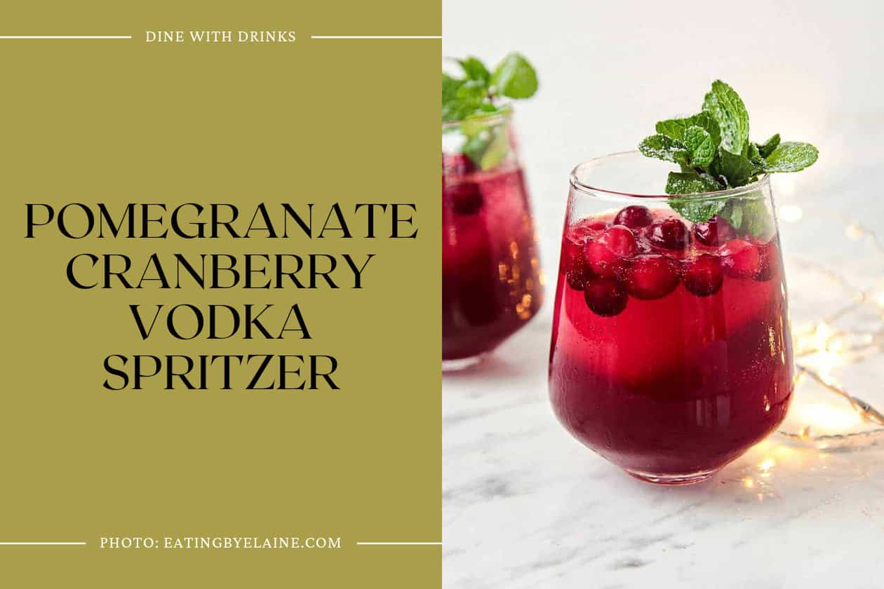Pomegranate Cranberry Vodka Spritzer