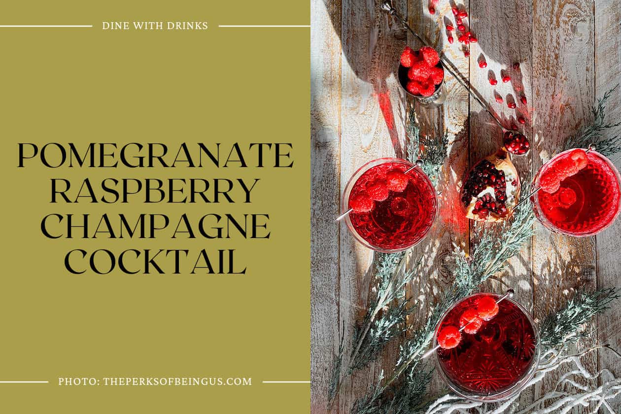 Pomegranate Raspberry Champagne Cocktail