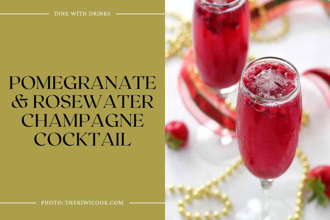 Pomegranate & Rosewater Champagne Cocktail