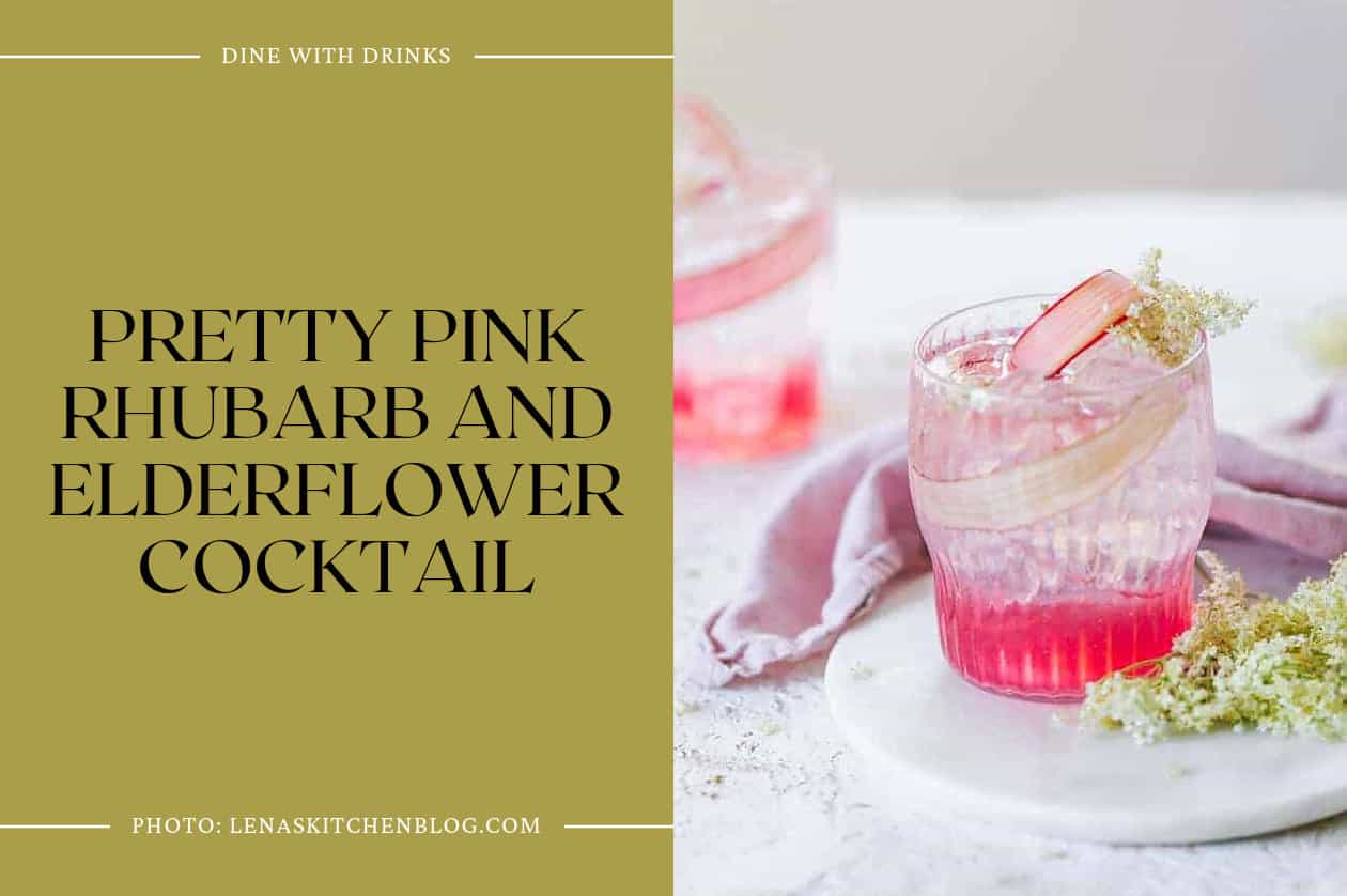 Pretty Pink Rhubarb And Elderflower Cocktail