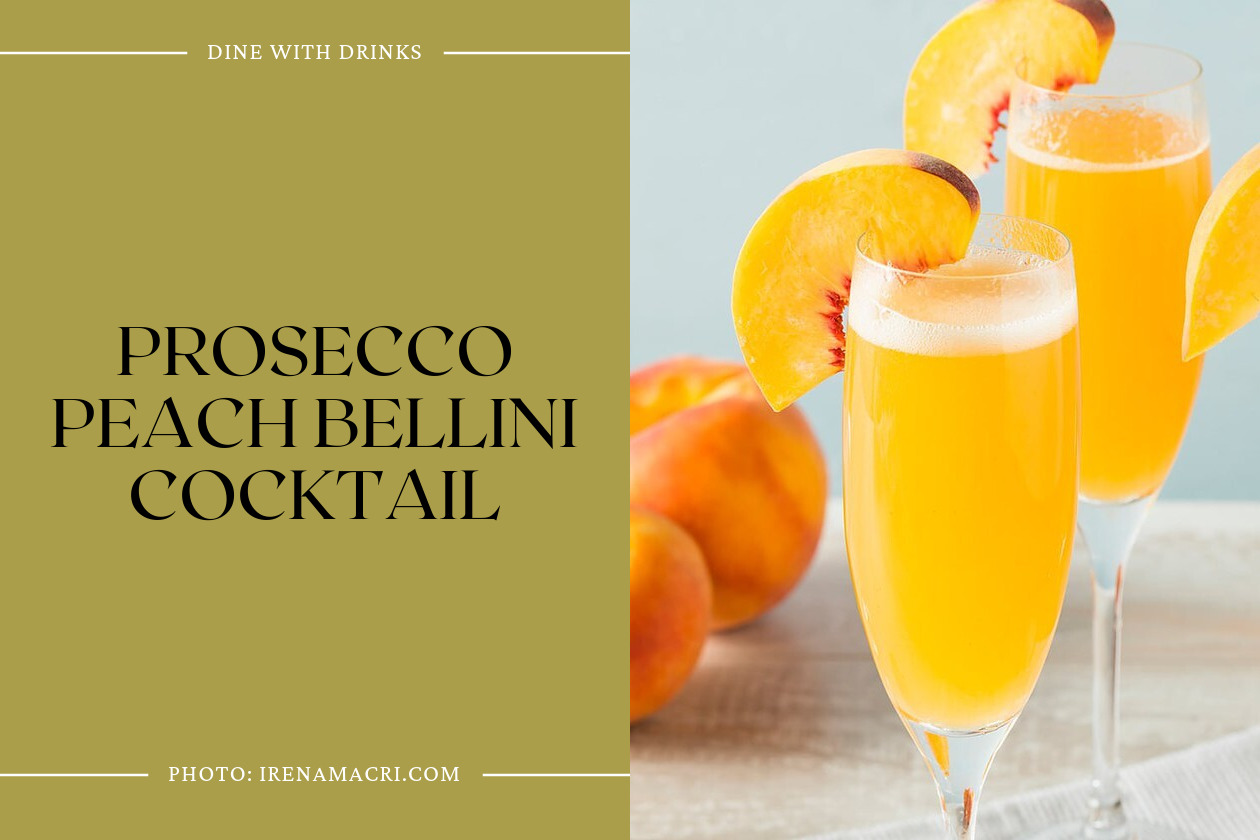Prosecco Peach Bellini Cocktail