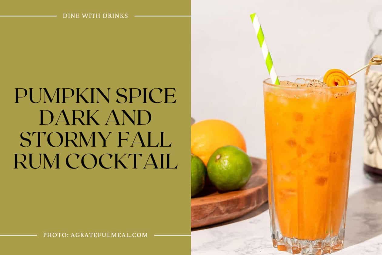 Pumpkin Spice Dark And Stormy Fall Rum Cocktail