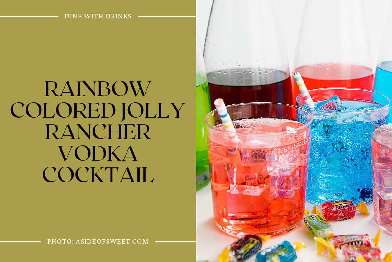 Rainbow Colored Jolly Rancher Vodka Cocktail