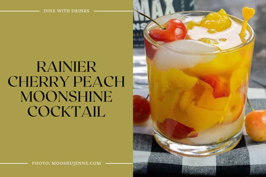 Rainier Cherry Peach Moonshine Cocktail