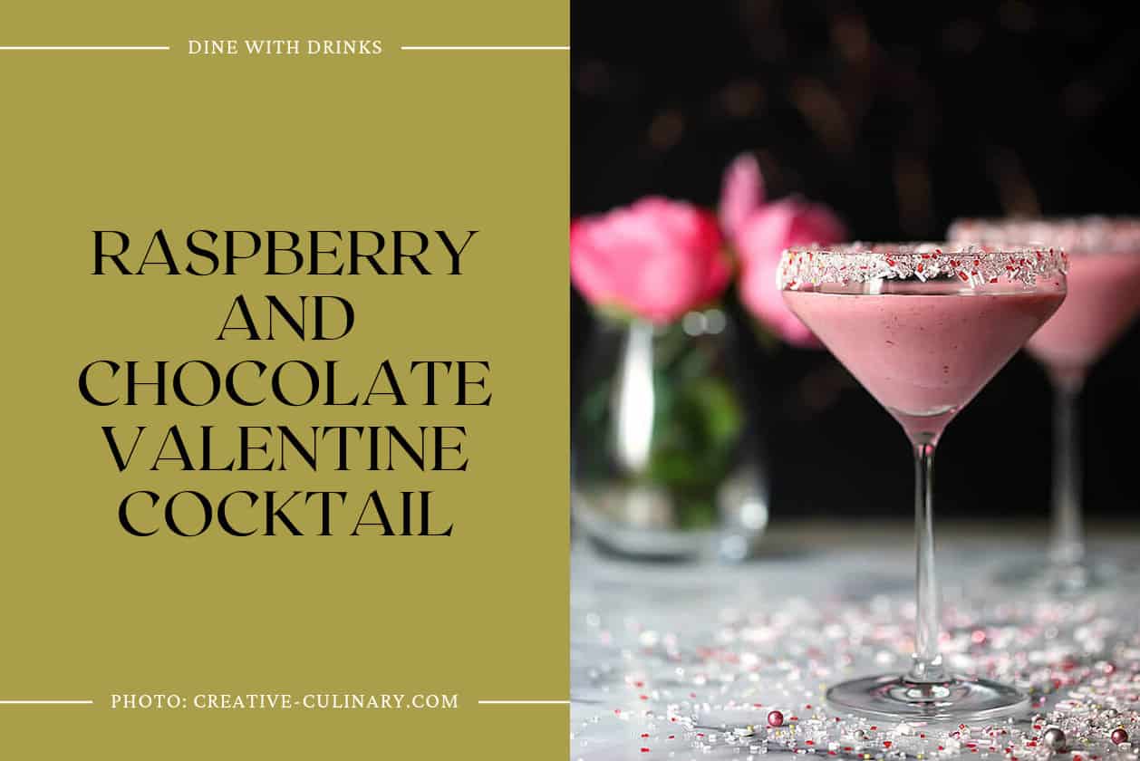Raspberry And Chocolate Valentine Cocktail