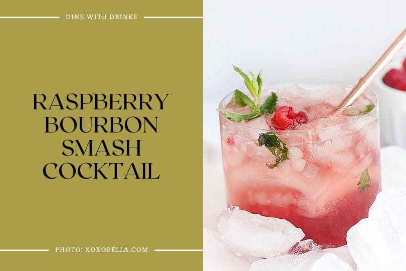Raspberry Bourbon Smash Cocktail