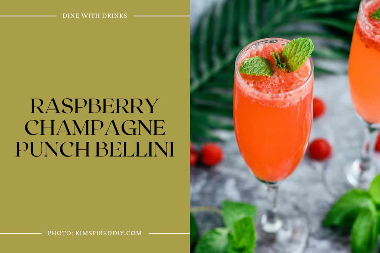 Raspberry Champagne Punch Bellini