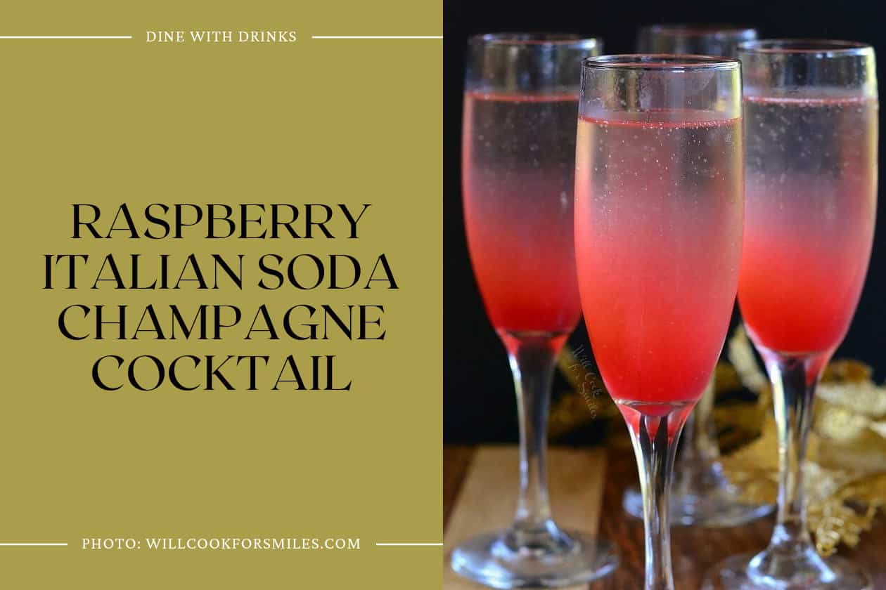 Raspberry Italian Soda Champagne Cocktail