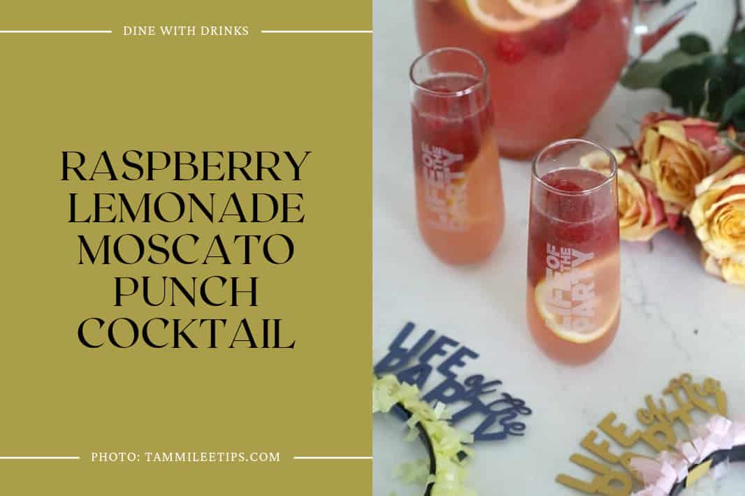 Raspberry Lemonade Moscato Punch Cocktail