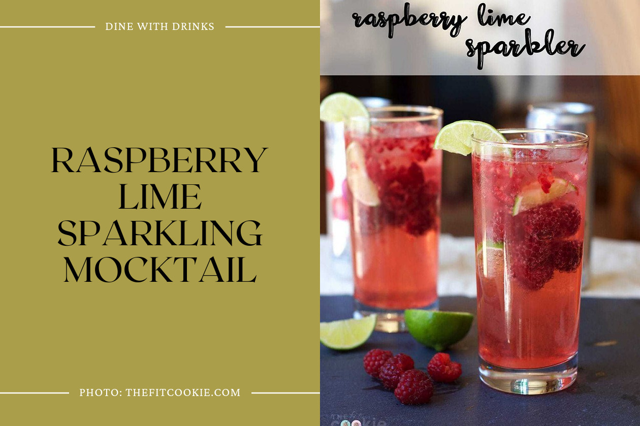 Raspberry Lime Sparkling Mocktail