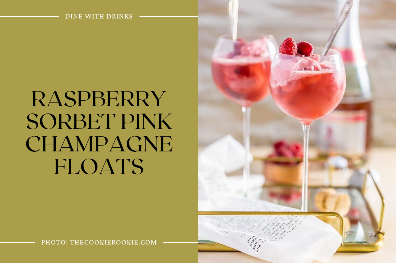 Raspberry Sorbet Pink Champagne Floats