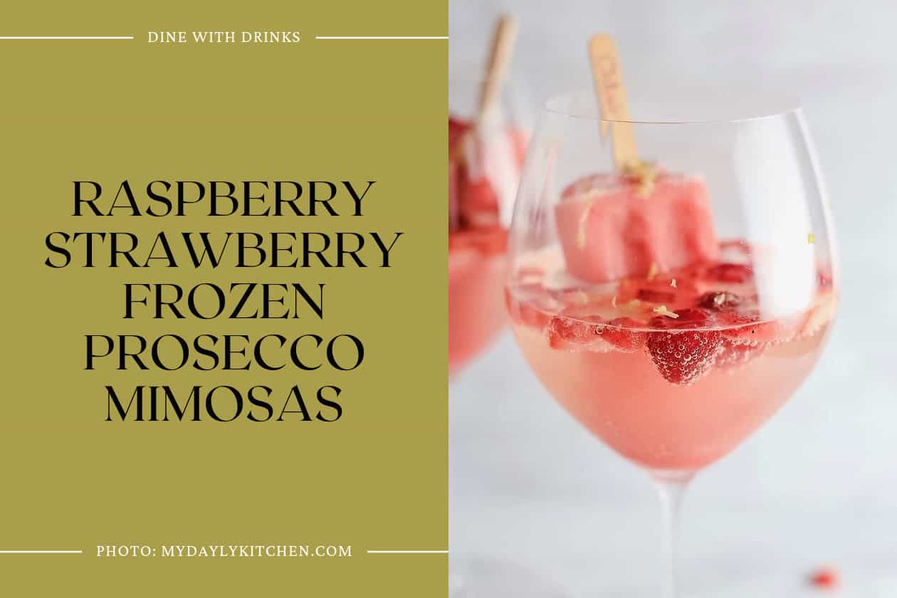 Raspberry Strawberry Frozen Prosecco Mimosas