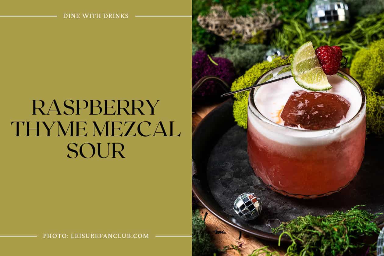 Raspberry Thyme Mezcal Sour