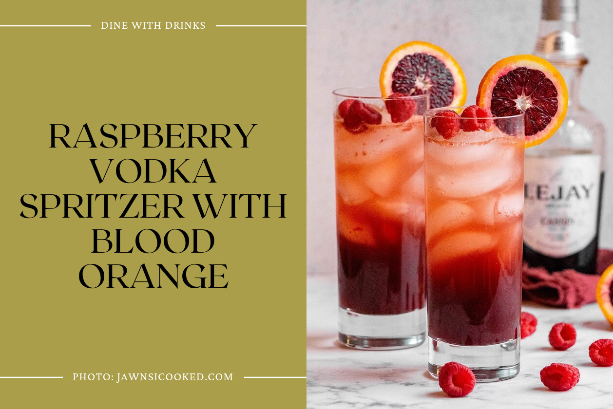 Raspberry Vodka Spritzer With Blood Orange
