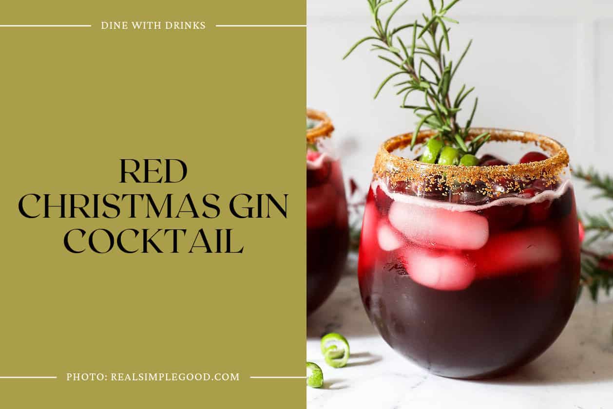 Red Christmas Gin Cocktail