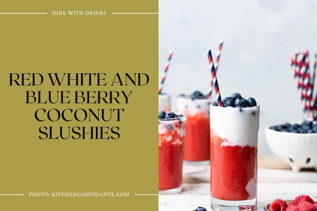 Red White And Blue Berry Coconut Slushies