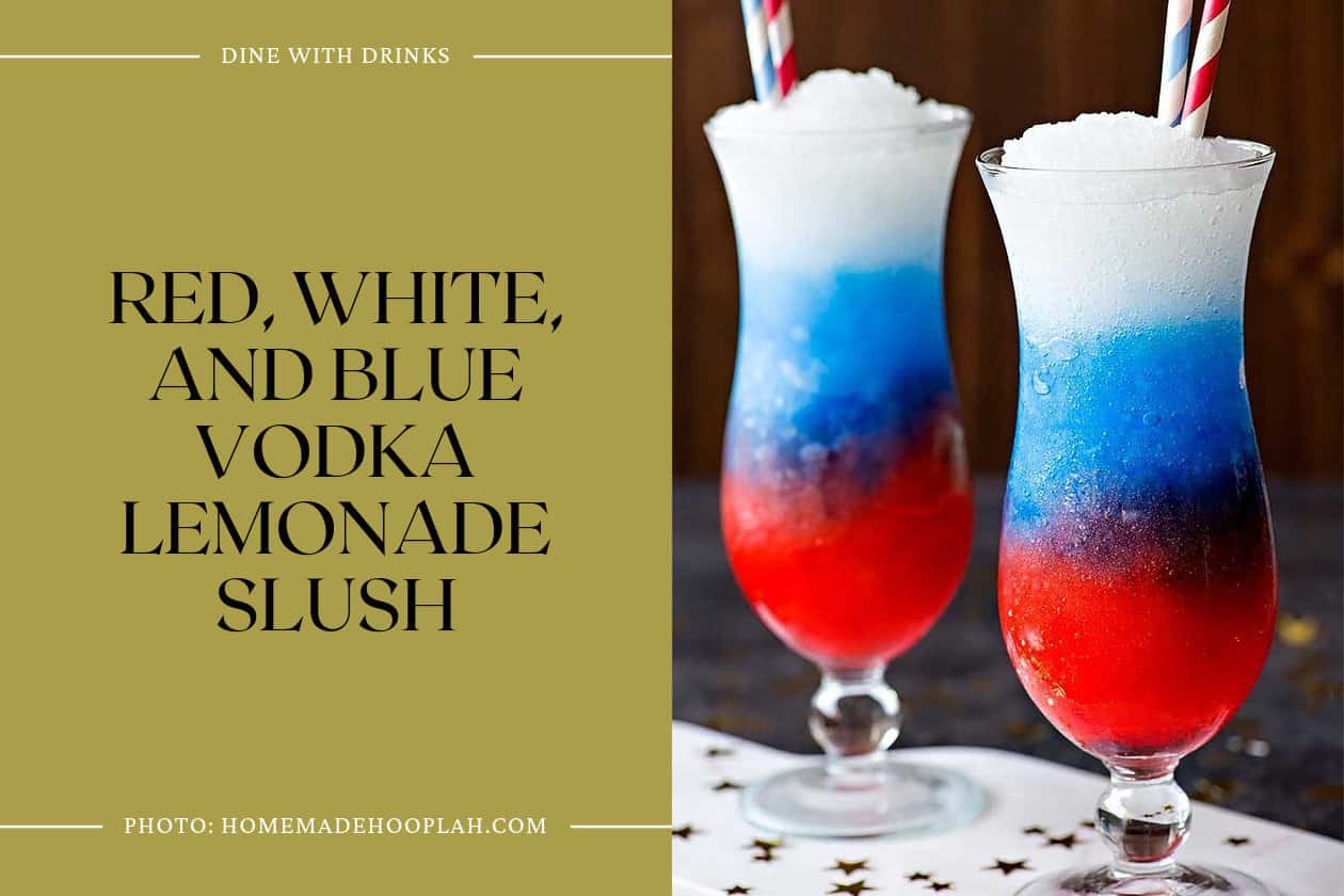 Red, White, And Blue Vodka Lemonade Slush