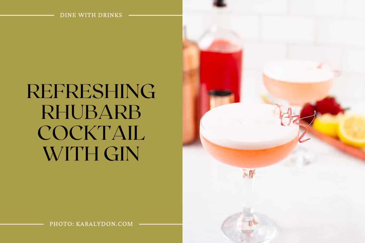 Refreshing Rhubarb Cocktail With Gin