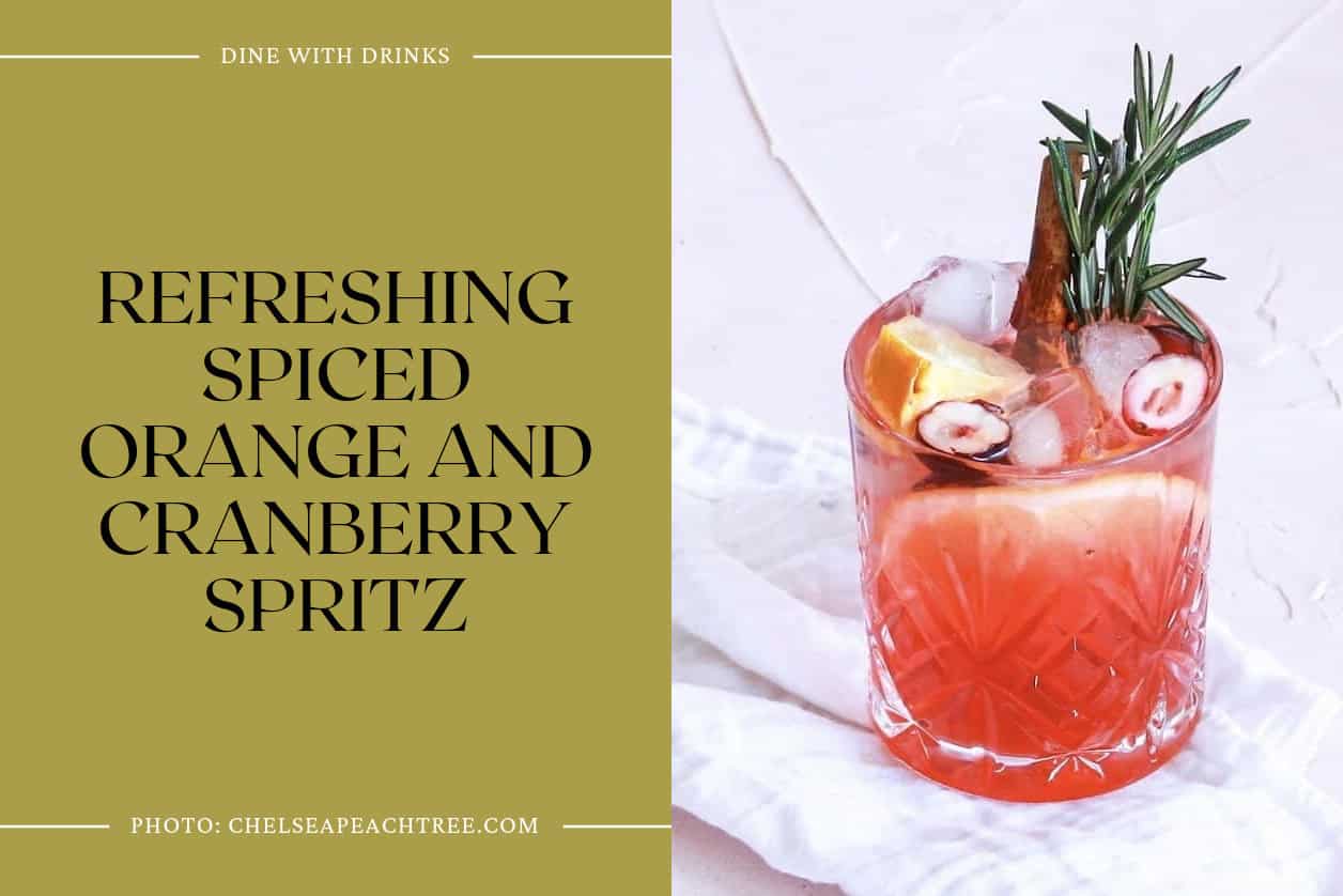 Refreshing Spiced Orange And Cranberry Spritz