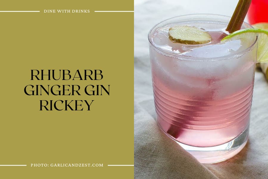 Rhubarb Ginger Gin Rickey