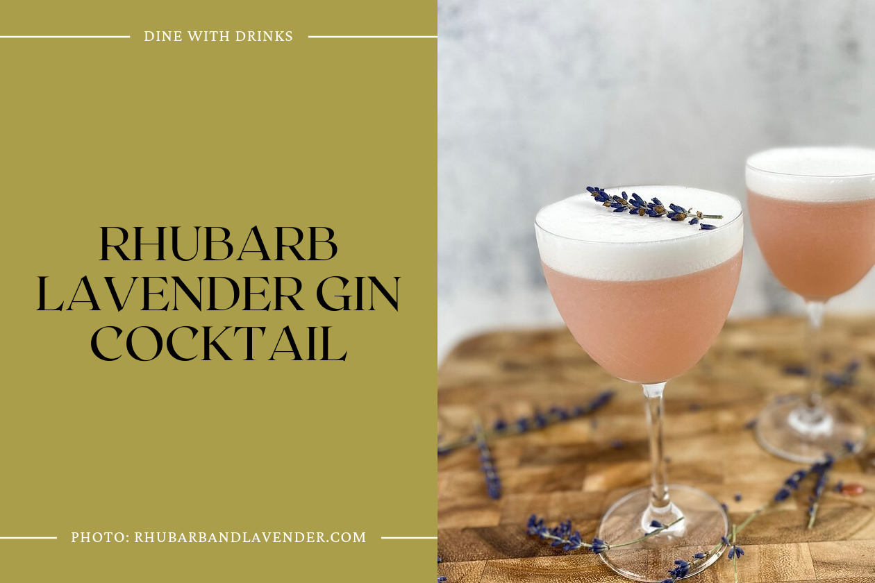 Rhubarb Lavender Gin Cocktail