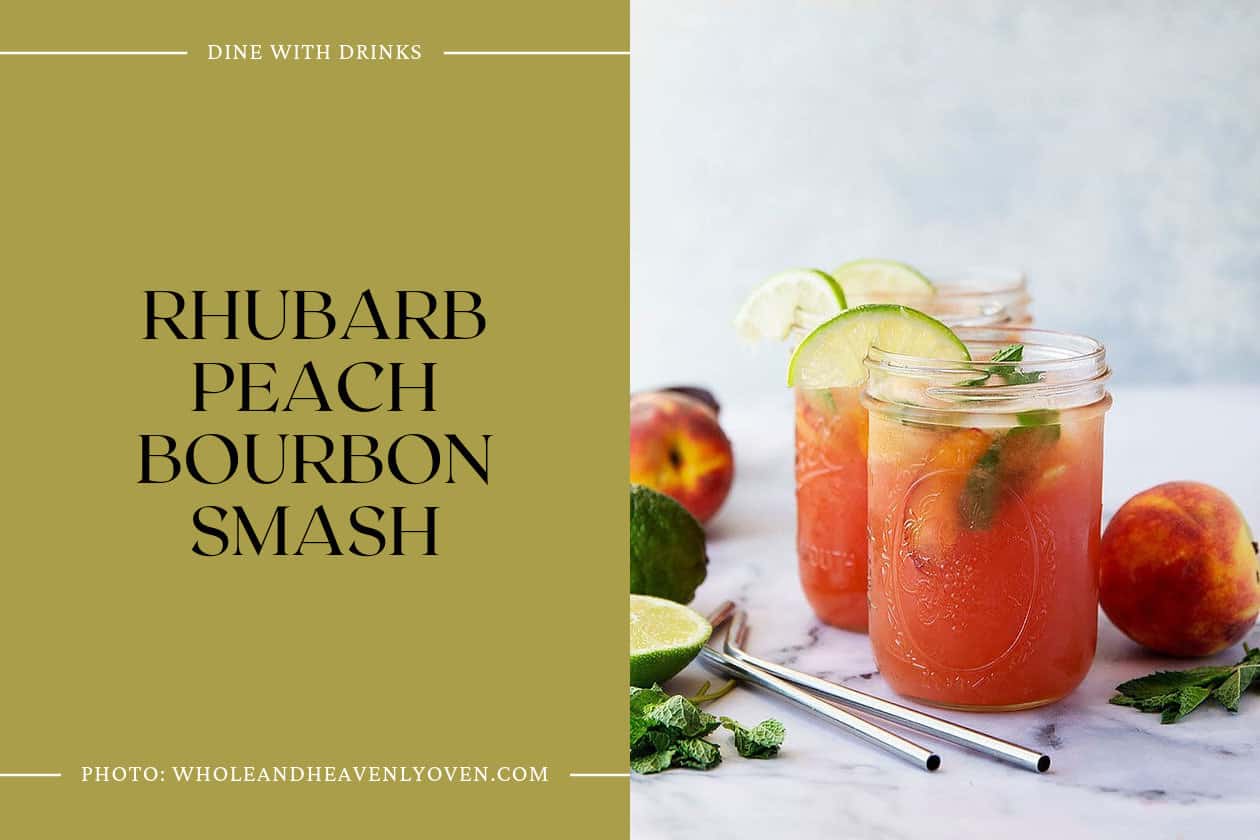 Rhubarb Peach Bourbon Smash