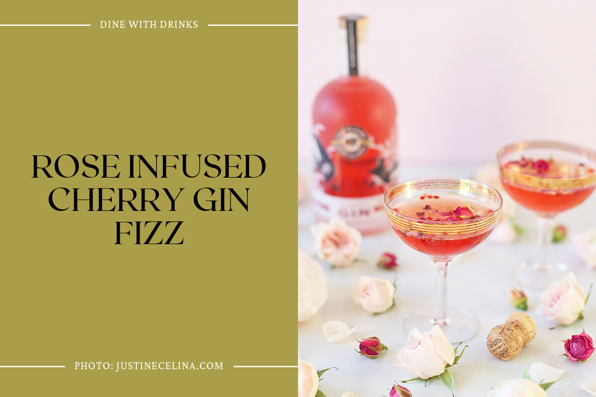 Rose Infused Cherry Gin Fizz