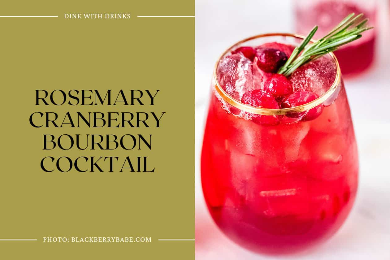 Rosemary Cranberry Bourbon Cocktail
