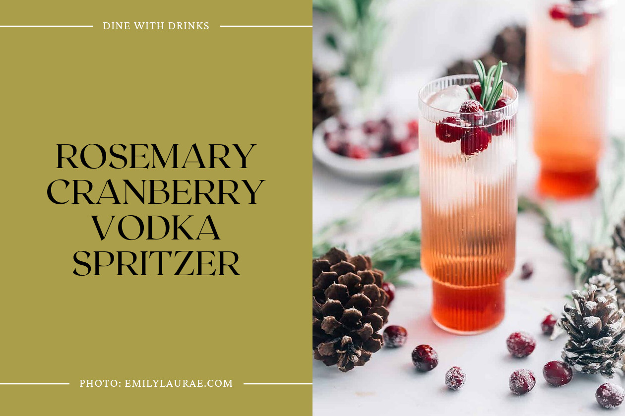 Rosemary Cranberry Vodka Spritzer