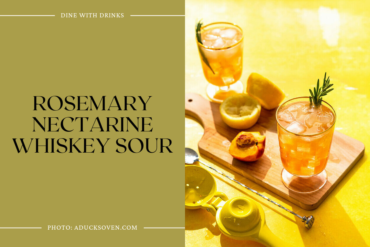 Rosemary Nectarine Whiskey Sour