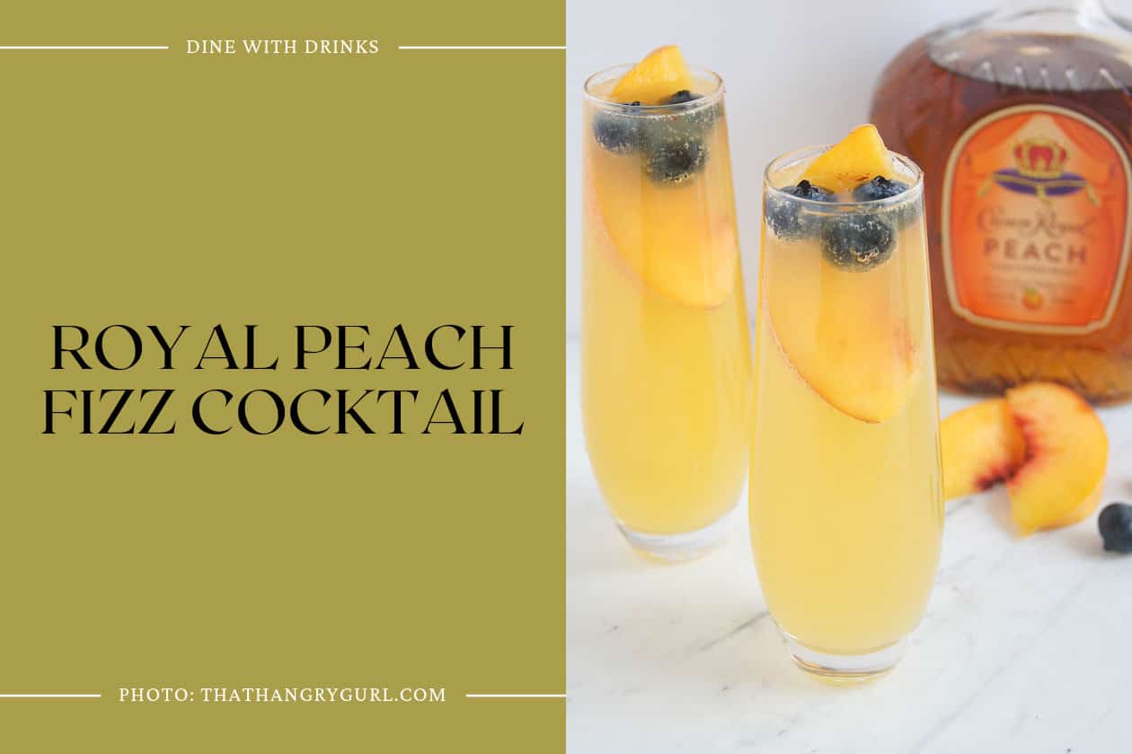 Royal Peach Fizz Cocktail