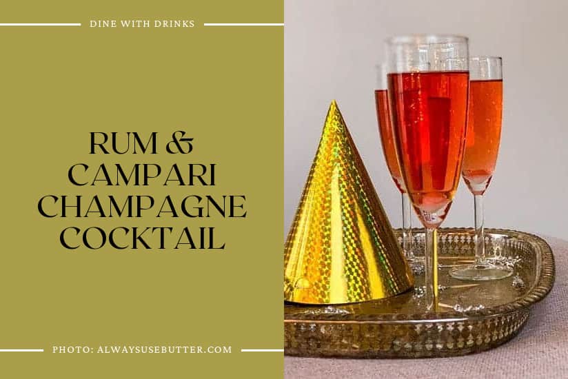 Rum & Campari Champagne Cocktail