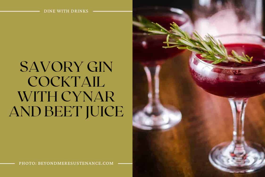 Savory Gin Cocktail With Cynar And Beet Juice