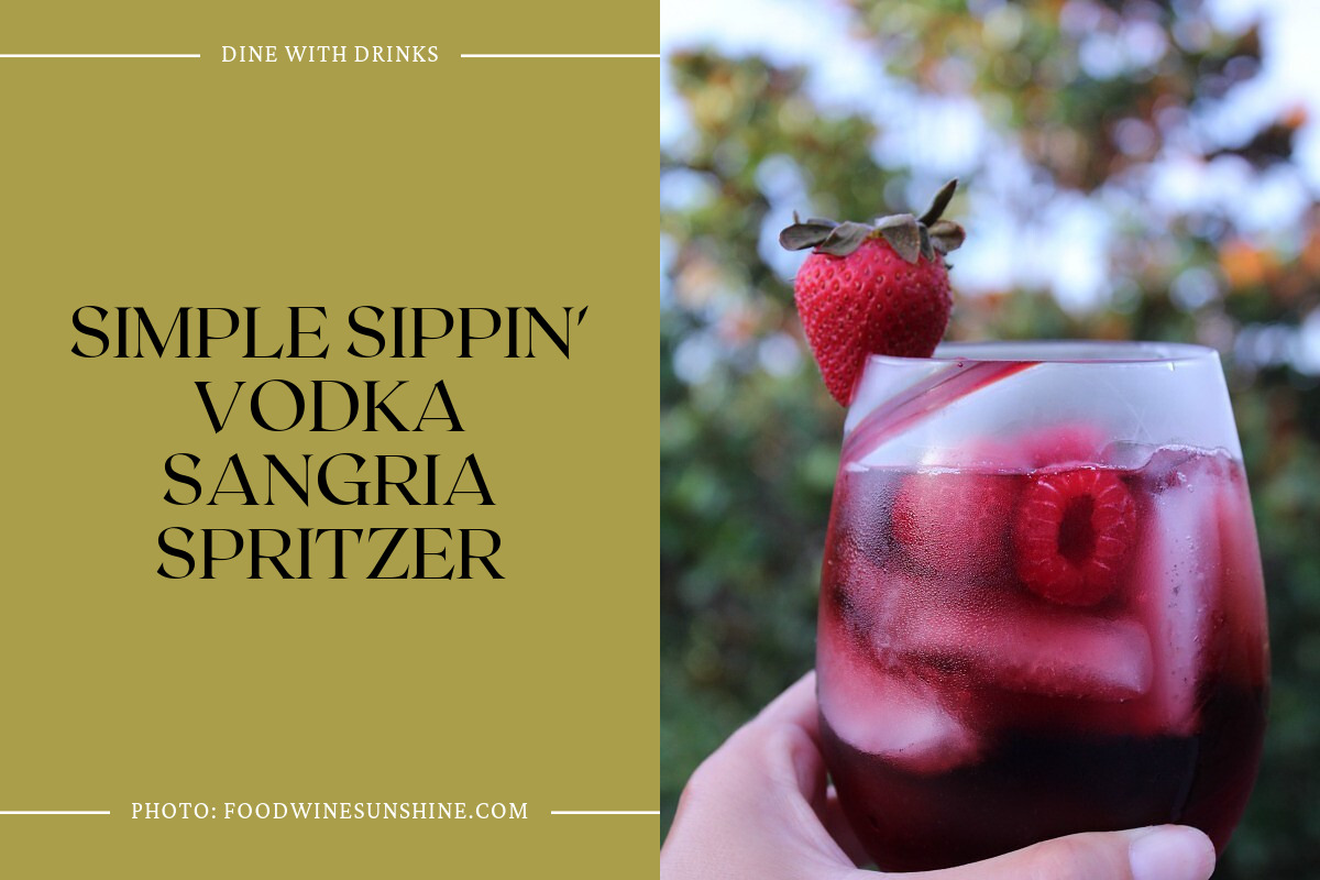 Simple Sippin' Vodka Sangria Spritzer