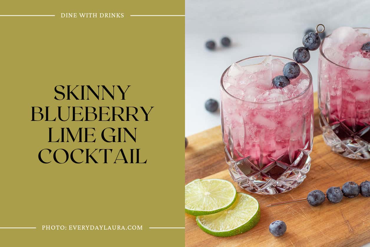 Skinny Blueberry Lime Gin Cocktail