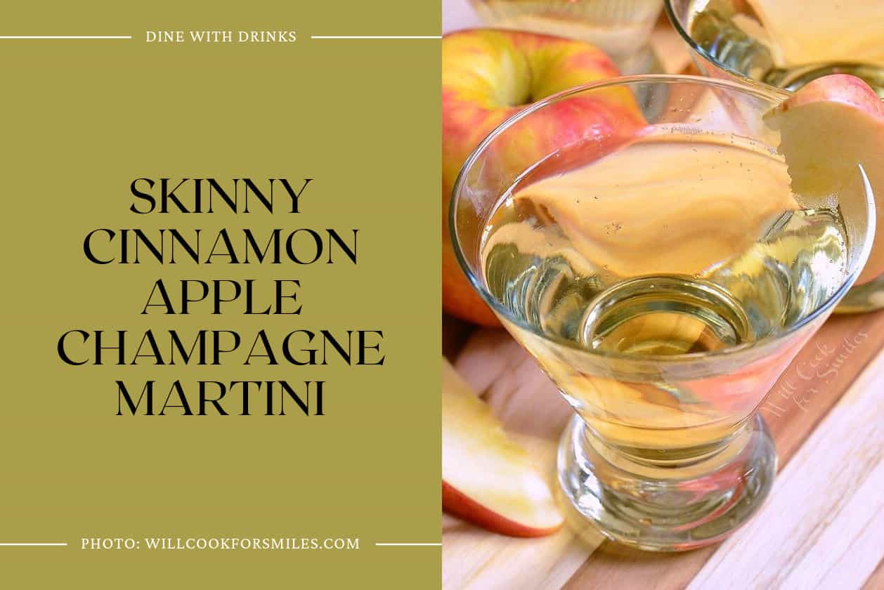 Skinny Cinnamon Apple Champagne Martini