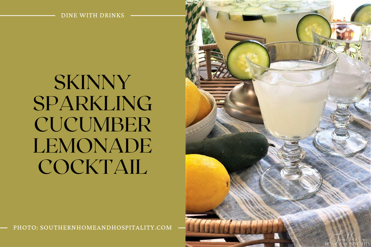 Skinny Sparkling Cucumber Lemonade Cocktail