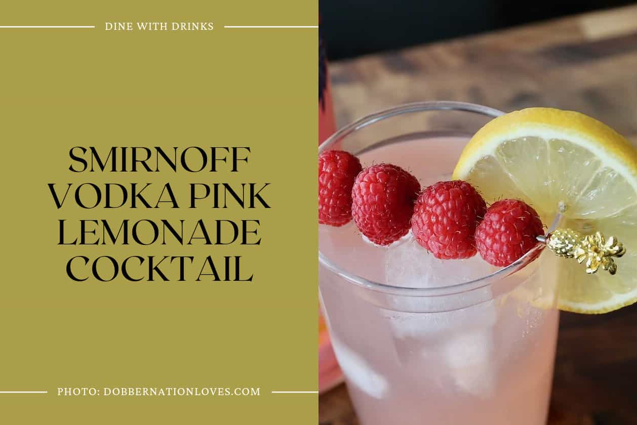 Smirnoff Vodka Pink Lemonade Cocktail