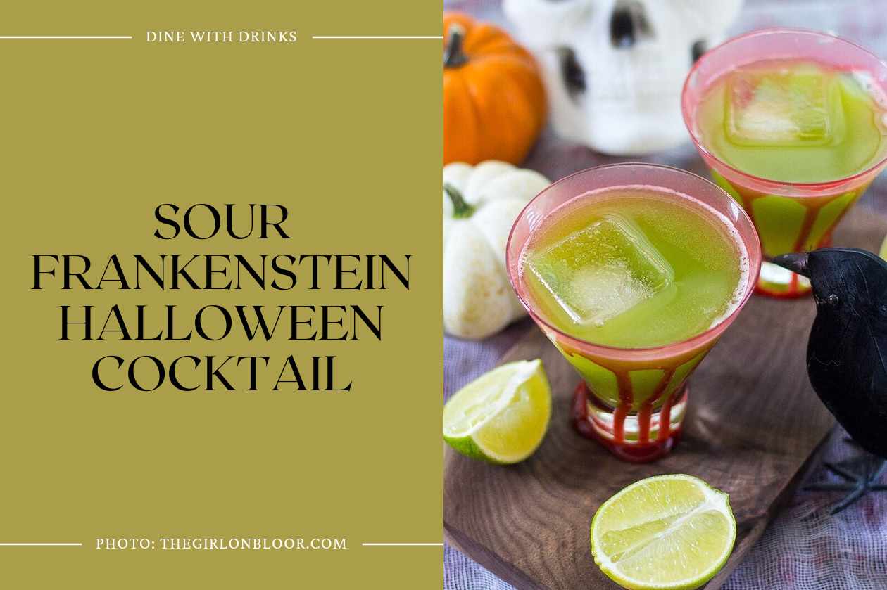 Sour Frankenstein Halloween Cocktail