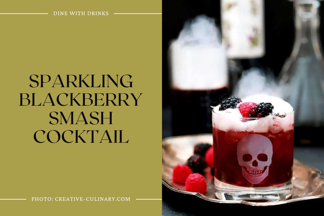 Sparkling Blackberry Smash Cocktail