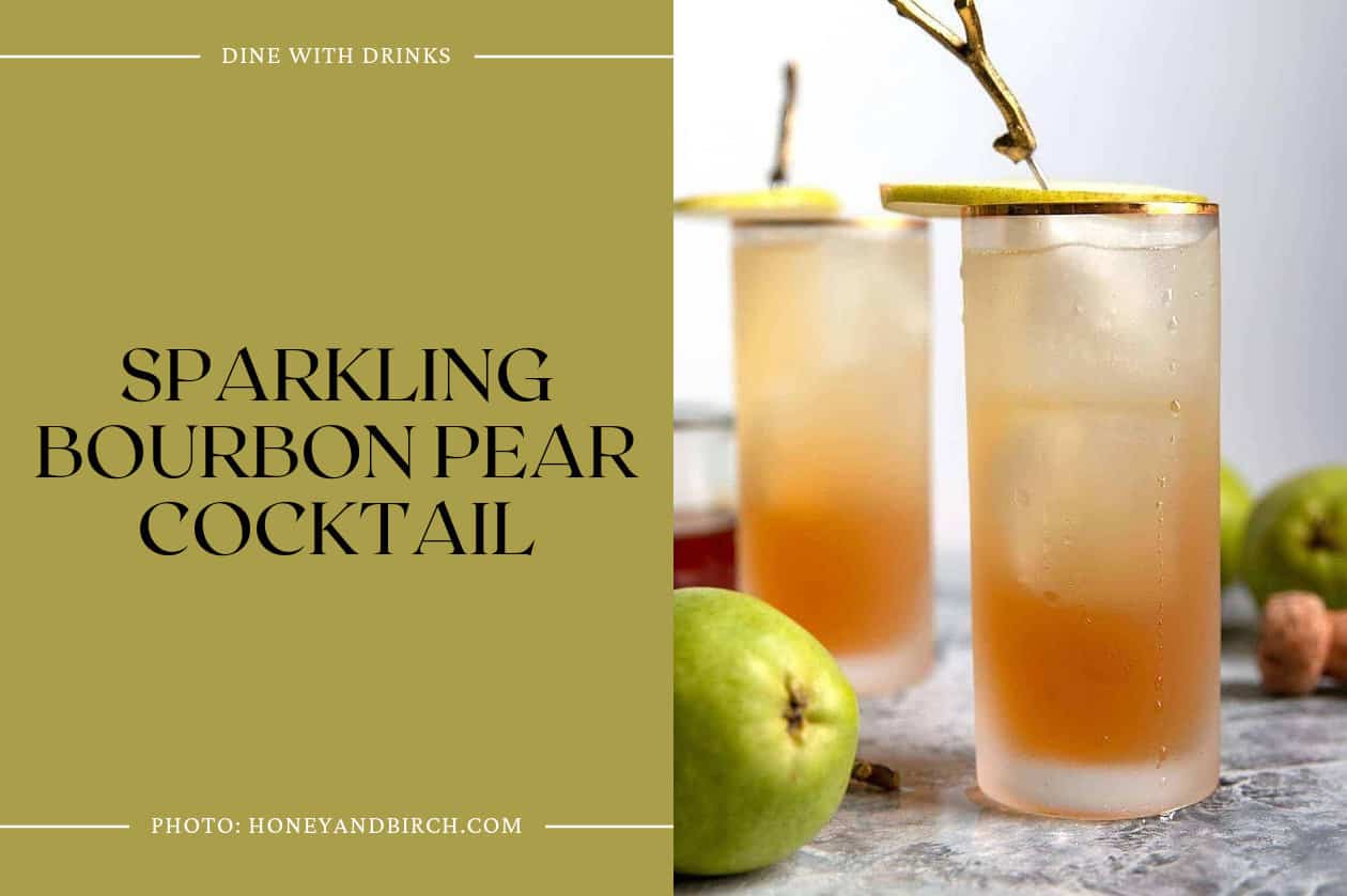 Sparkling Bourbon Pear Cocktail